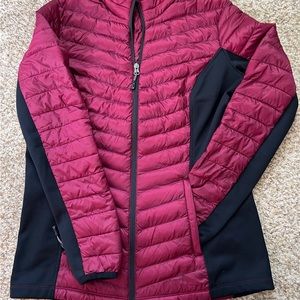 32 degrees heat maroon red puffer jacket women’s sz small